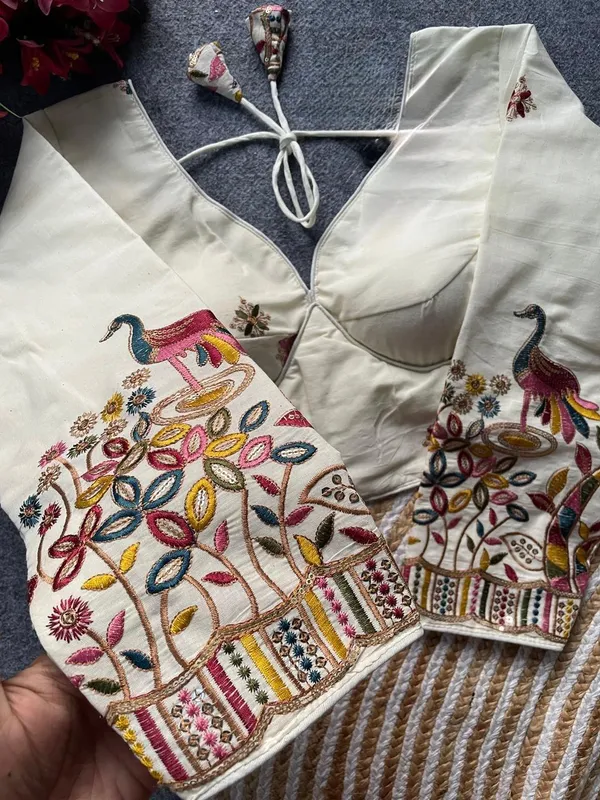 Ivory_Bloom_Designer_Blouse