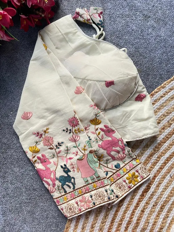 Ivory_Bloom_Designer_Blouse