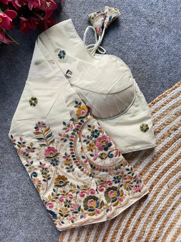 Ivory_Bloom_Designer_Blouse