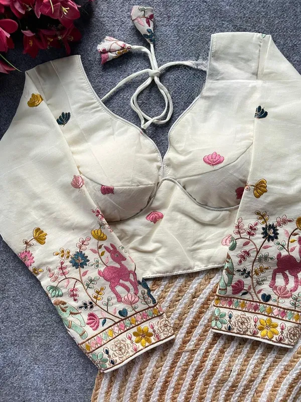 Ivory_Bloom_Designer_Blouse