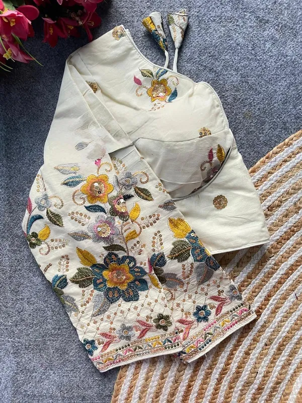 Ivory_Bloom_Designer_Blouse