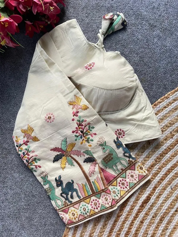 Ivory_Bloom_Designer_Blouse
