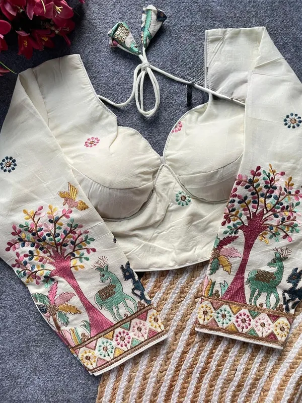 Ivory_Bloom_Designer_Blouse