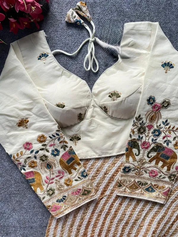 Ivory_Bloom_Designer_Blouse
