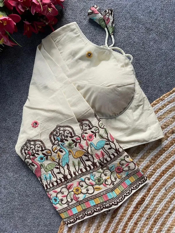 Ivory_Bloom_Designer_Blouse