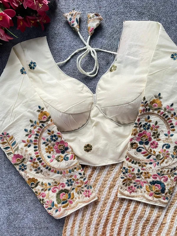Ivory_Bloom_Designer_Blouse