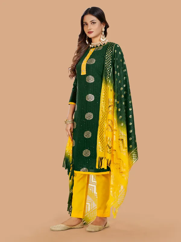 Vibrant_Green_and_Yellow_Designer_Suit_with_Zari_Booti_Work
