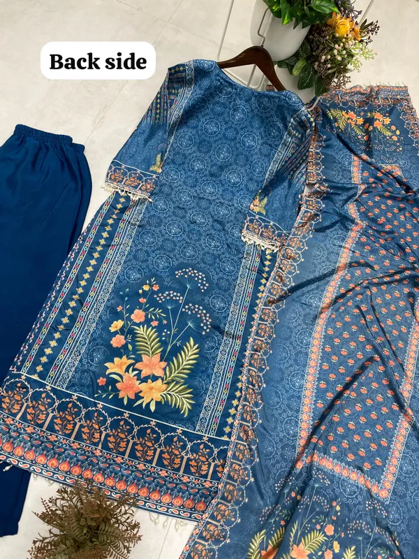 Sky_Blue_Chinon_Kurta_Set_For_Women