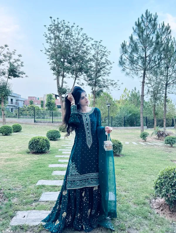 Peacock_Green_Micro_Cotton_Kurta_Set_For_Women