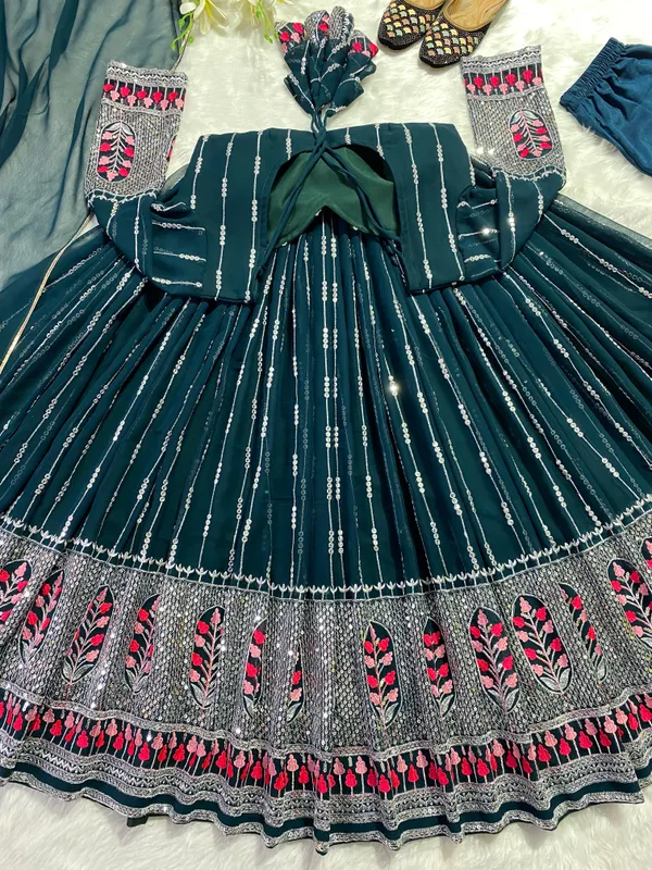Blue_Georgette__Gown_For_Women