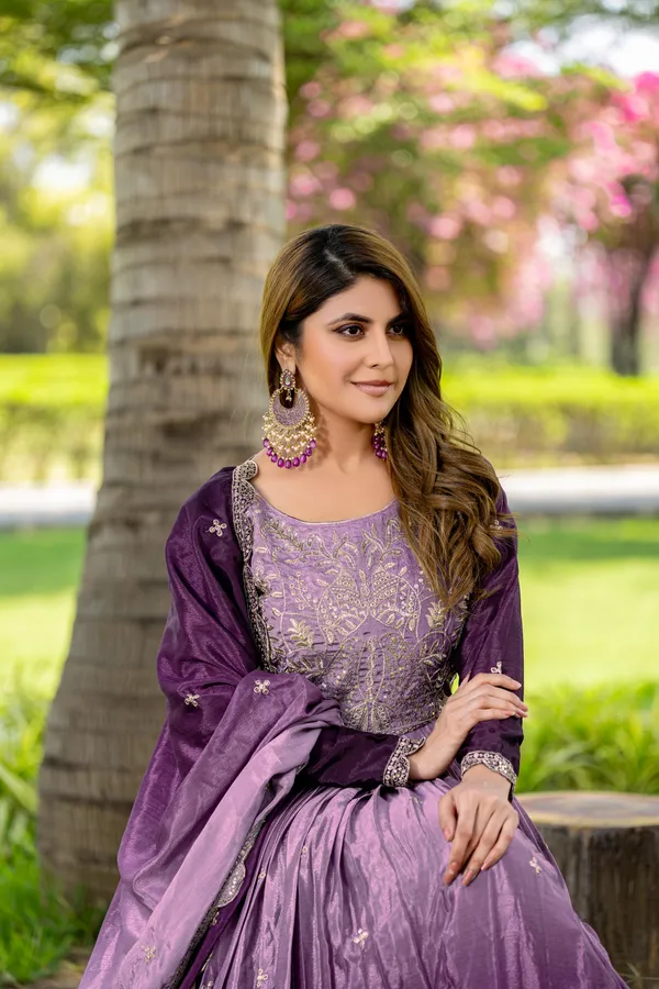 Purple_Chinon_Sequence_Embroidery_Work_Gown