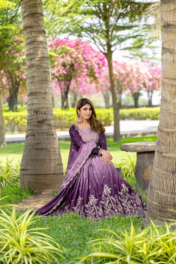 Purple_Chinon_Sequence_Embroidery_Work_Gown