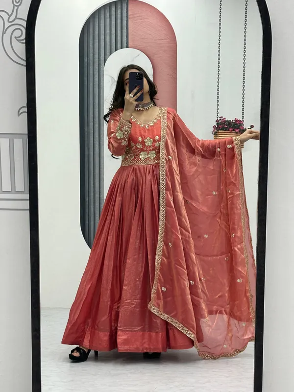 Orange_Fendi_Gown_For_Women