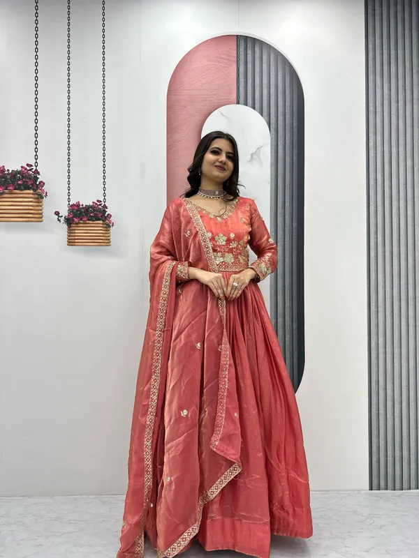 Orange_Fendi_Gown_For_Women