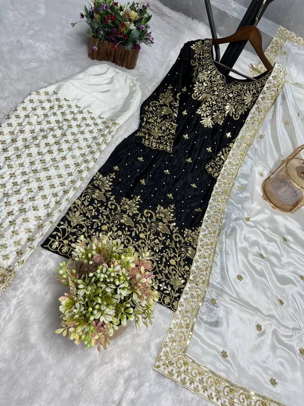Black_Chinon_Silk_Pakistani_Suit_For_Women