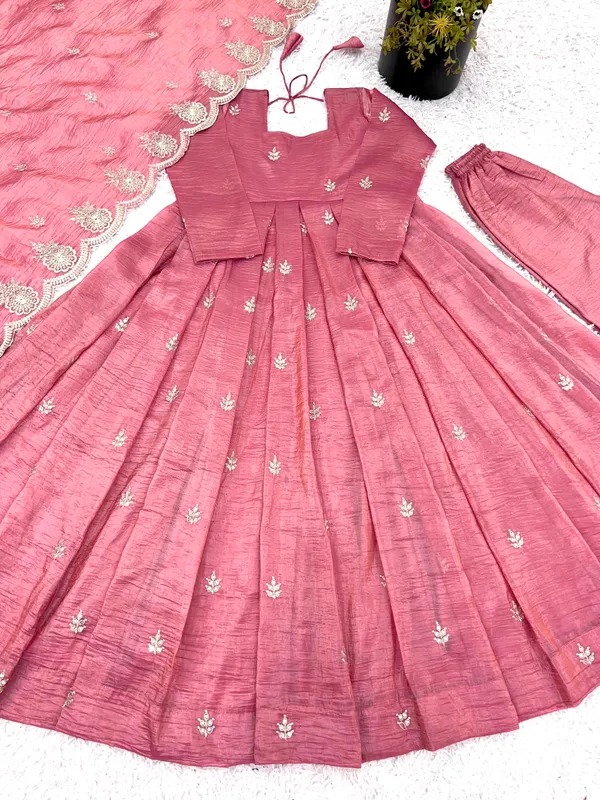 Pink_Micro_Cotton_Gown_For_Women