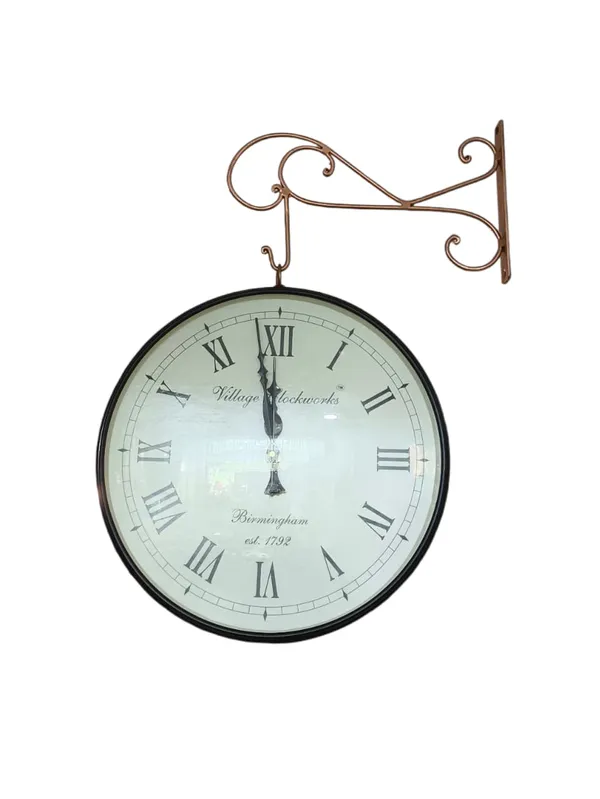 Multicolor_Metal,8''_Railway_Clock_Copper