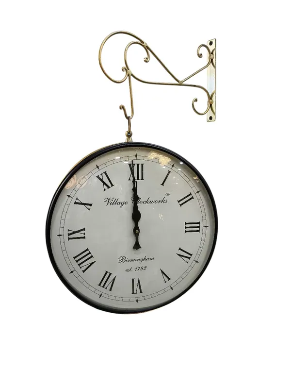 Multicolor_Metal,10"_Railway_Clock_Copper