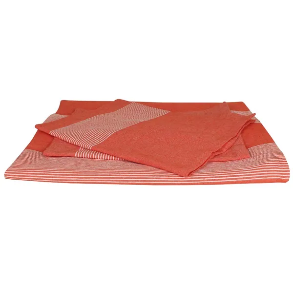 Light_Red_Cotton_Striped_King_Size_Double_Bedsheet_Set_With_2_Pillow_Covers