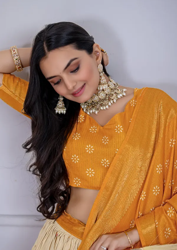 Yellow_Art_Silk_&_Silk_Blend_Embroidered_&__Floral_Print_&_Geometric_Print_&_Digital_Print_Lehenga_Choli_For_Women