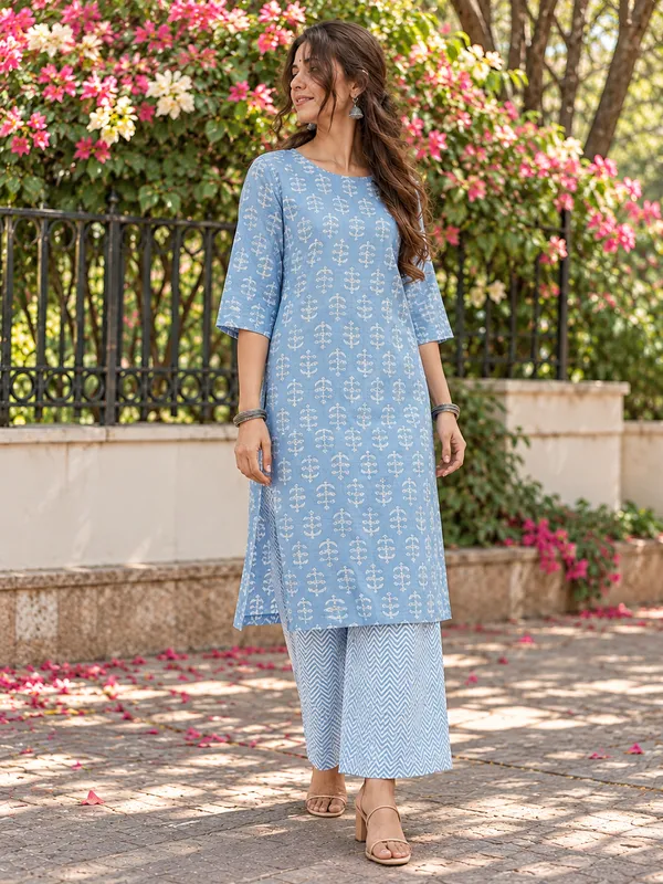 100%_Cotton_Light_Blue_Co-Ord_Set,_Designer_Printed_for_Festive,_Office,_Daily_Wear