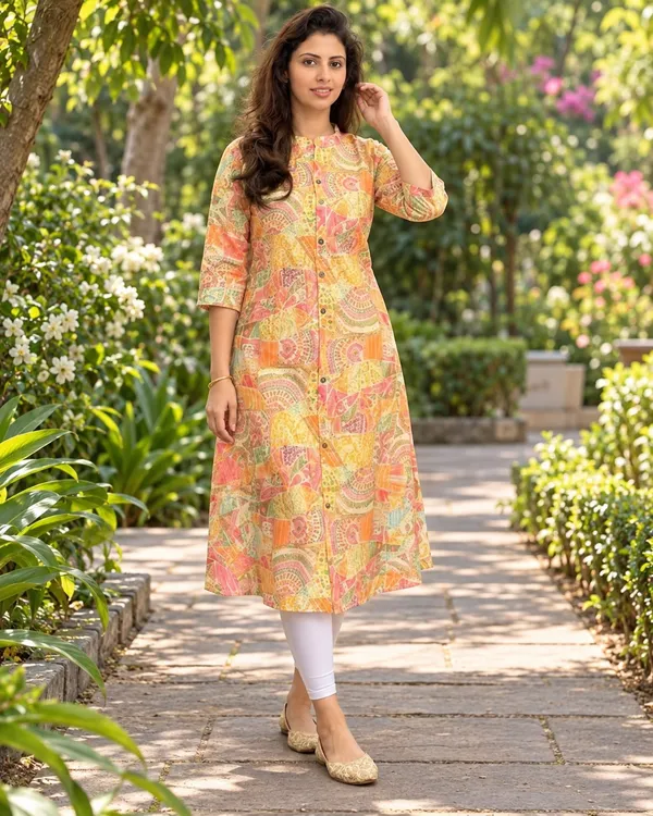 100%_Cotton_Yellow_Co-Ord_Set,_Designer_Printed_for_Festive,_Office,_Daily_Wear