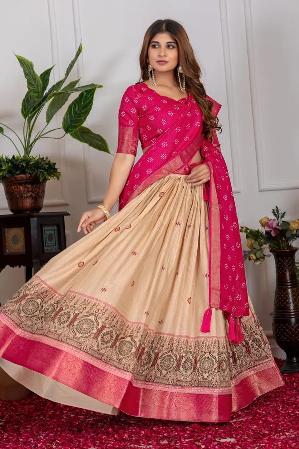 Pink_Art_Silk_&_Silk_Blend_Embroidered_&__Floral_Print_&_Geometric_Print_&_Digital_Print_Lehenga_Choli_For_Women