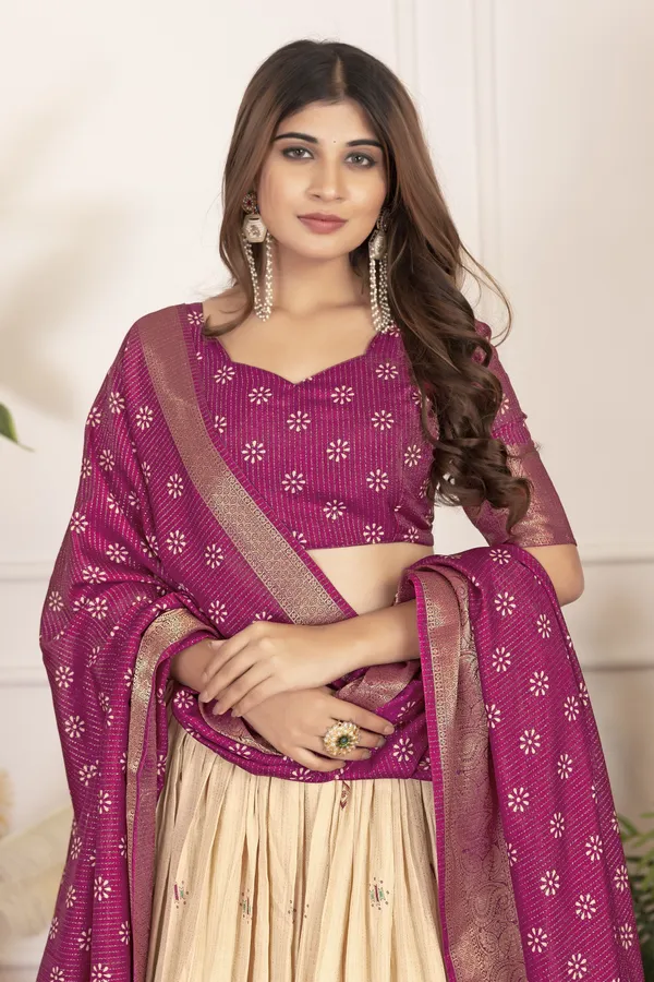 Purple_&_Beige_Art_Silk_&_Silk_Blend_Embroidered_&__Floral_Print_&_Geometric_Print_&_Digital_Print_Lehenga_Choli_For_Women