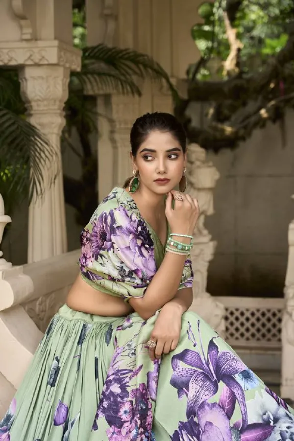 Designer_Light_Green_Floral_Print_Dola_Silk_Digital_Print_Festive_Lehenga_Choli_For_Women