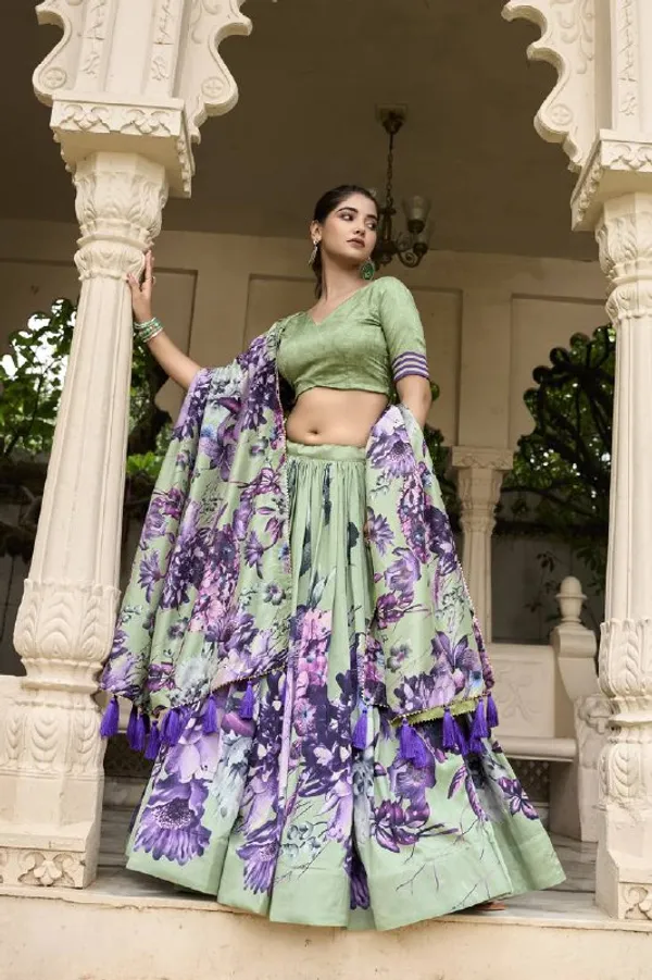 Designer_Light_Green_Floral_Print_Dola_Silk_Digital_Print_Festive_Lehenga_Choli_For_Women