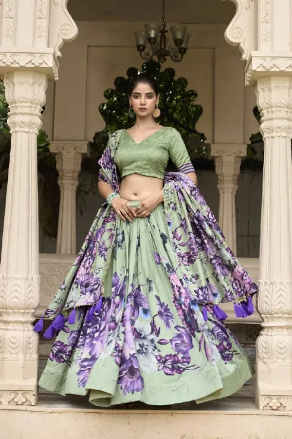 Designer_Light_Green_Floral_Print_Dola_Silk_Digital_Print_Festive_Lehenga_Choli_For_Women