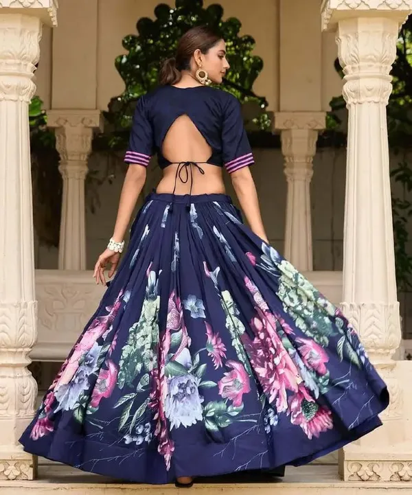 Designer_Navy_Blue_Floral_Print_Dola_Silk_Digital_Print_Festive_Lehenga_Choli_For_Women