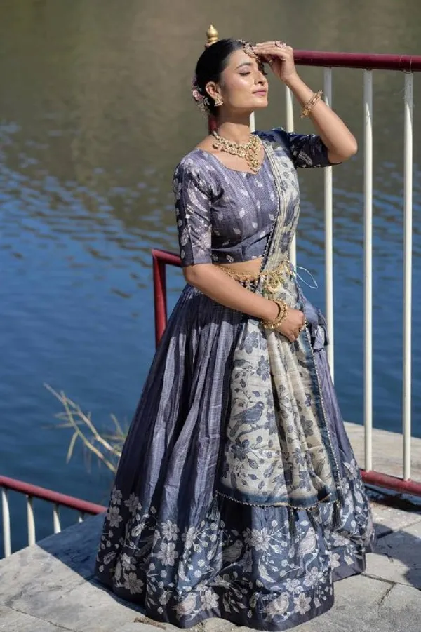 Designer_Dark_Blue_Floral_Border_Dola_Silk_Digital_Print_Festive_Lehenga_Choli_For_Women
