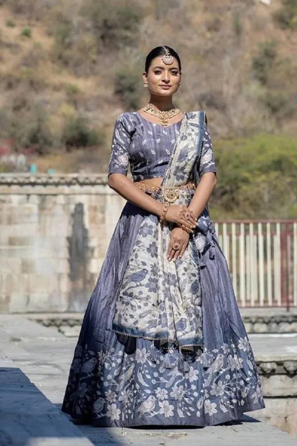 Designer_Dark_Blue_Floral_Border_Dola_Silk_Digital_Print_Festive_Lehenga_Choli_For_Women