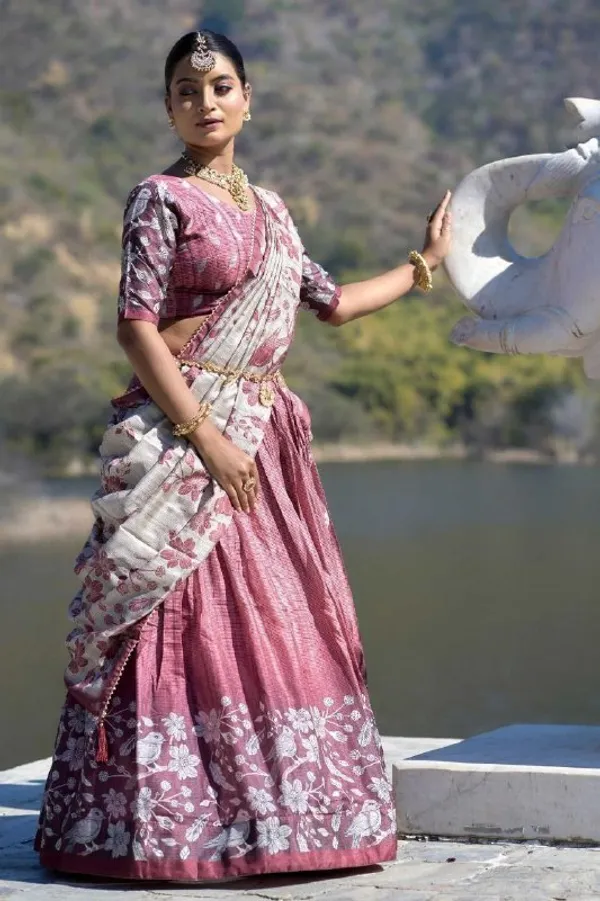 Designer_Pink_Floral_Border_Dola_Silk_Digital_Print_Festive_Lehenga_Choli_For_Women