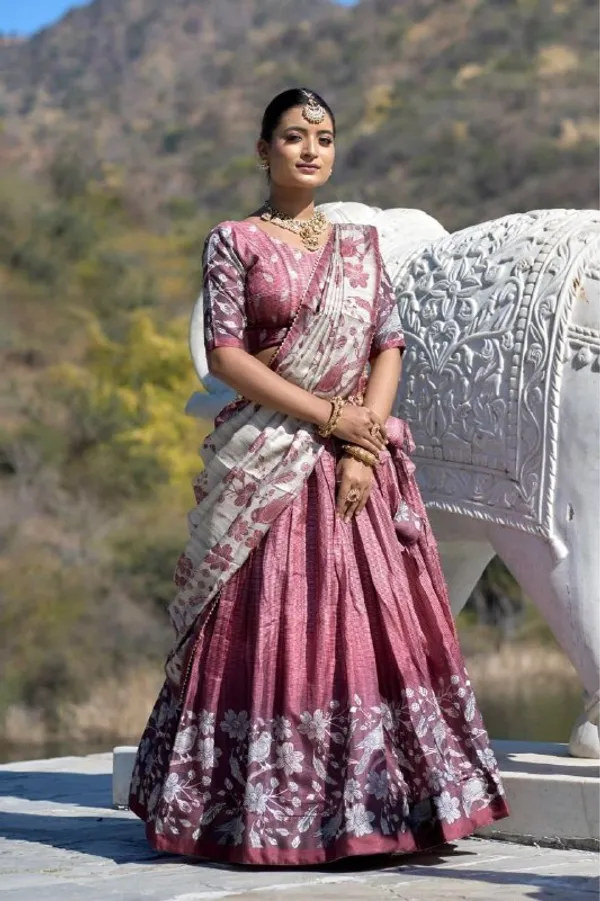 Designer_Pink_Floral_Border_Dola_Silk_Digital_Print_Festive_Lehenga_Choli_For_Women
