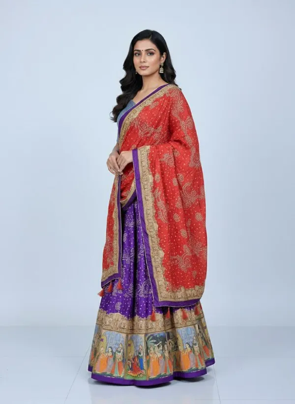 Designer_Purple_Figurative_Border_Dola_Silk_Digital_Print_Festive_Lehenga_Choli_For_Women