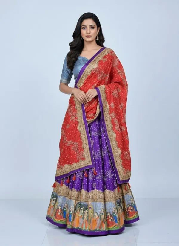 Designer_Purple_Figurative_Border_Dola_Silk_Digital_Print_Festive_Lehenga_Choli_For_Women