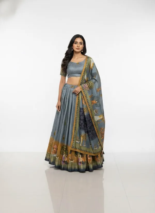Designer_Grey_Figurative_Border_Dola_Silk_Digital_Print_Festive_Lehenga_Choli_For_Women