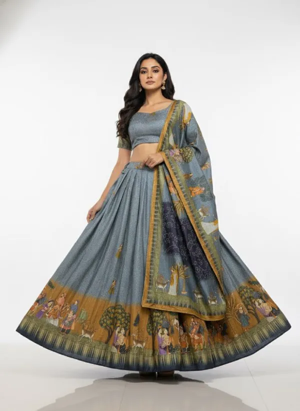 Designer_Grey_Figurative_Border_Dola_Silk_Digital_Print_Festive_Lehenga_Choli_For_Women