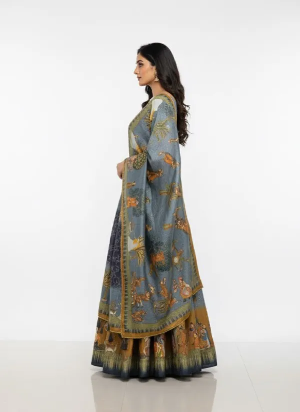 Designer_Grey_Figurative_Border_Dola_Silk_Digital_Print_Festive_Lehenga_Choli_For_Women