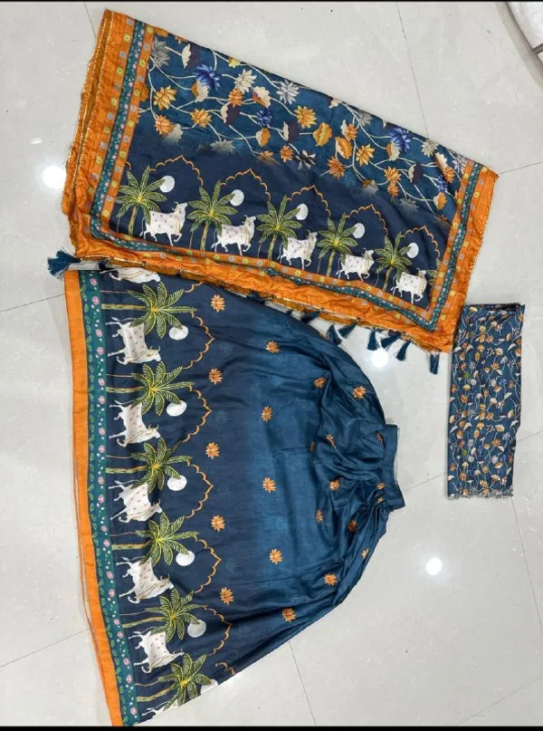 Designer_Navy_Blue_Figurative_Print_Dola_Silk_Digital_Print_Festive_Lehenga_Choli_For_Women