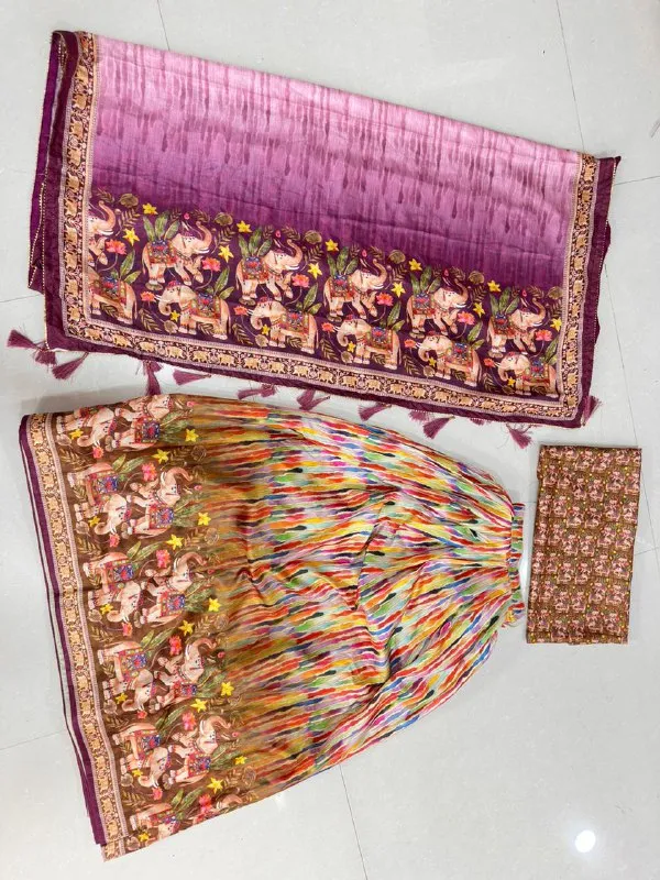 Designer_Multicolour_Vertical_Strokes_and_Floral_Hem_Dola_Silk_Digital_Print_Festive_Lehenga_Choli_For_Women