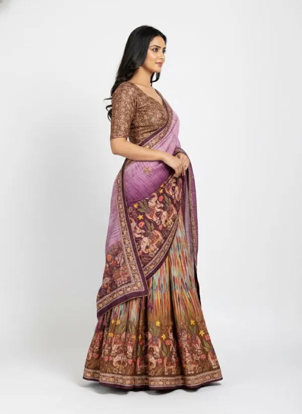 Designer_Multicolour_Vertical_Strokes_and_Floral_Hem_Dola_Silk_Digital_Print_Festive_Lehenga_Choli_For_Women