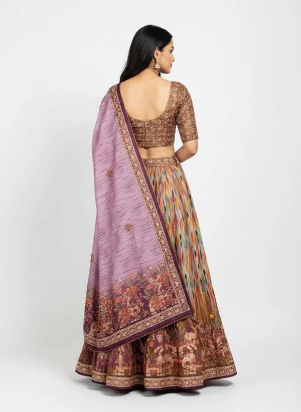 Designer_Multicolour_Vertical_Strokes_and_Floral_Hem_Dola_Silk_Digital_Print_Festive_Lehenga_Choli_For_Women