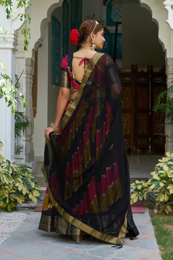 Designer_Multicolour_Diagonal_Stripes_Dola_Silk_Digital_Print_Festive_Lehenga_Choli_For_Women