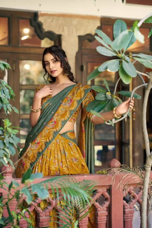Designer_Mustard_Floral_Print_Dola_Silk_Digital_Print_Festive_Lehenga_Choli_For_Women