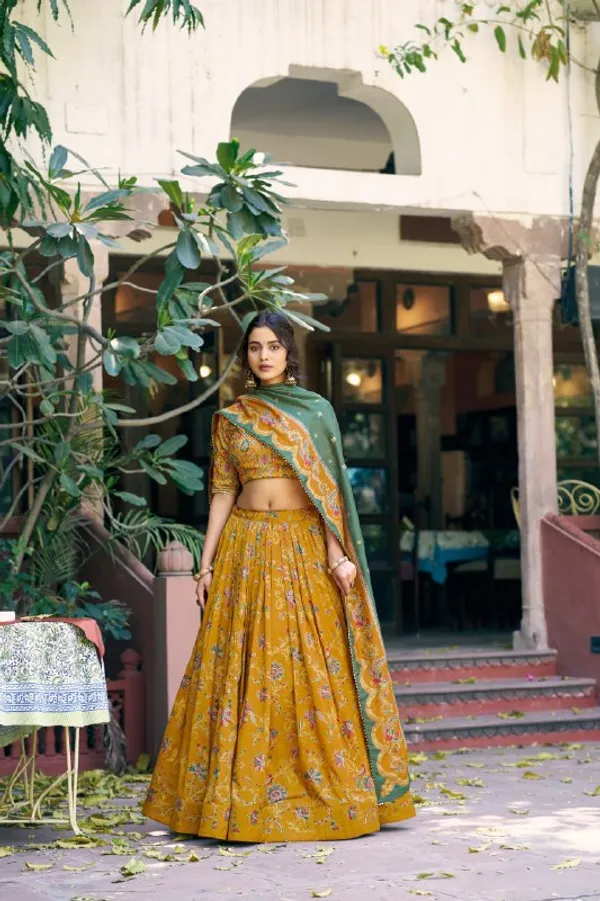 Designer_Mustard_Floral_Print_Dola_Silk_Digital_Print_Festive_Lehenga_Choli_For_Women