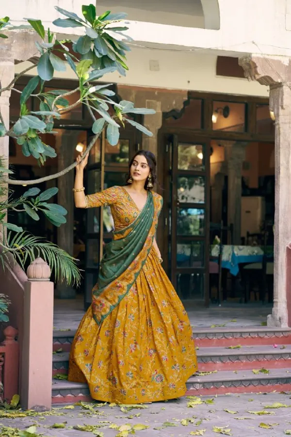 Designer_Mustard_Floral_Print_Dola_Silk_Digital_Print_Festive_Lehenga_Choli_For_Women