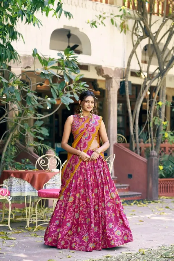 Designer_Rani_Pink_Floral_Print_Dola_Silk_Digital_Print_Festive_Lehenga_Choli_For_Women